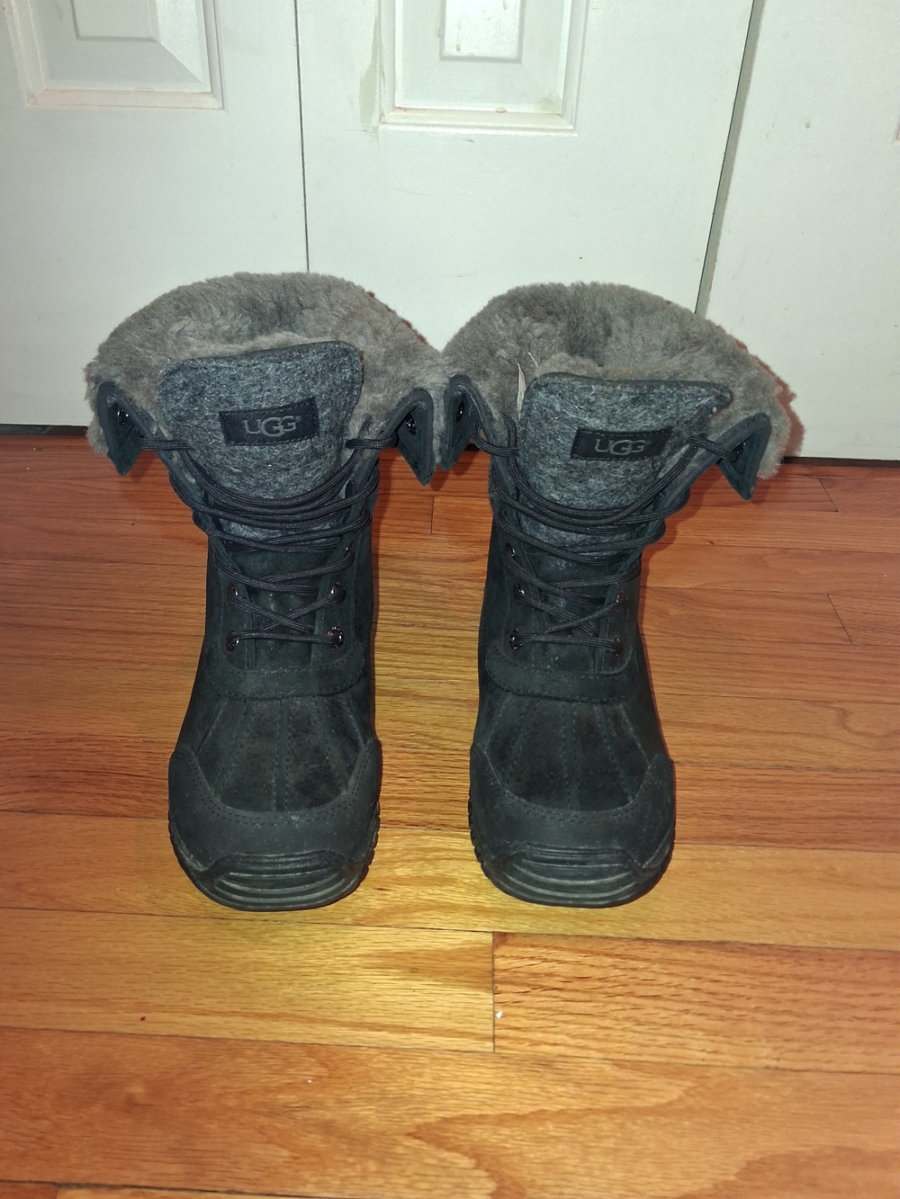 UGG Black Shearling-Lined Winter Boots